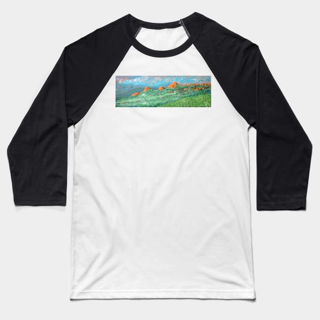 The Pinnacle from Hervey Range Lookout - Acrylic original is on Canvas Baseball T-Shirt by pops